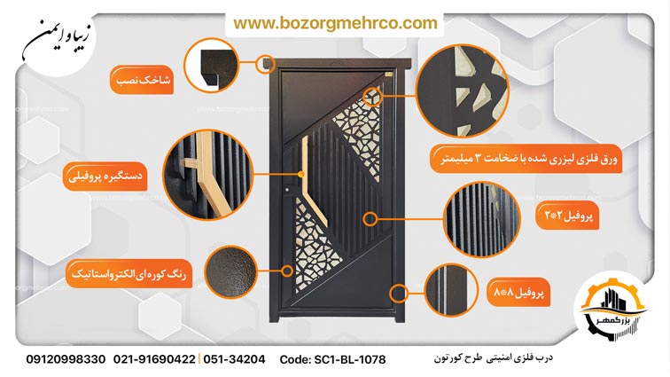 مشخصات درب امنیتی طرح کروتون