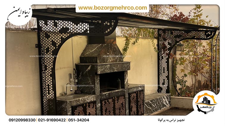 تجهیز تراس به پرگولا 