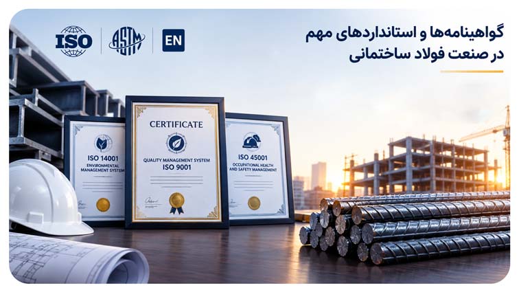 گواهینامه ها و استانداردهای صنعت فولاد